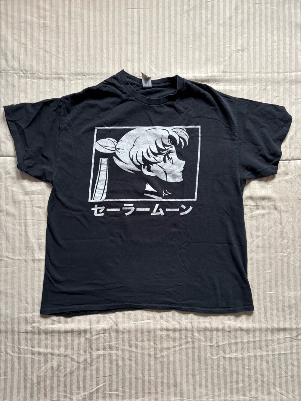 Sailor Moon Anime Women’s Short Sleeve T-Shirt Black Size XL Y2K Gildan